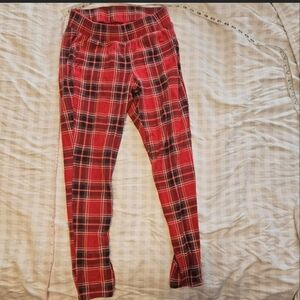 Torrid Red and Grey Check Leg 0x
